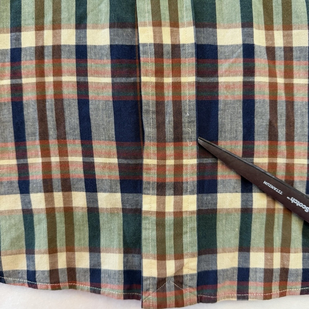 Ralph Lauren Plaid Long Sleeve Mens‎ L Lightweight Cotton Blue Green Preppy - Picture 6 of 6